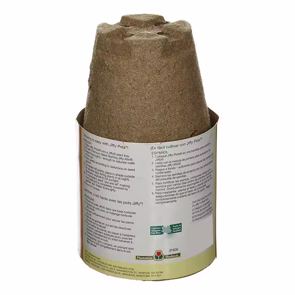 Jiffy 4 in. Seed Starting Peat Pot kit