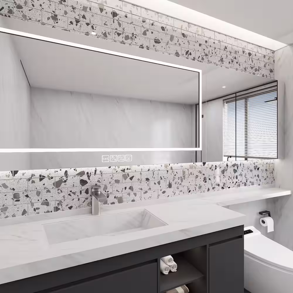 Giorbello Silver Moonstone 3 in. x 6 in. x 8 mm Glass Subway Tile (5 sq. ft./case)