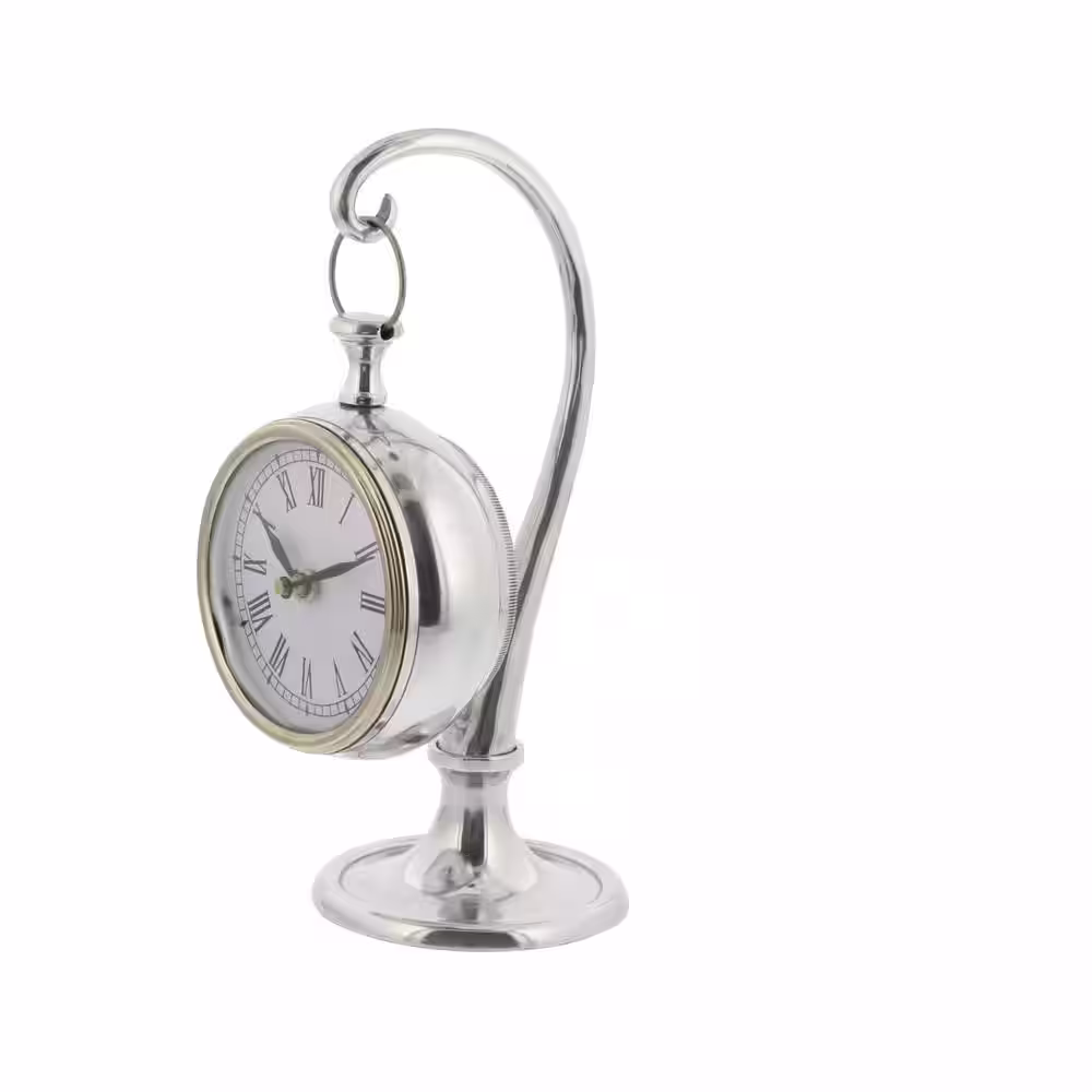 Litton Lane Silver Aluminum Pendulum Analog Clock