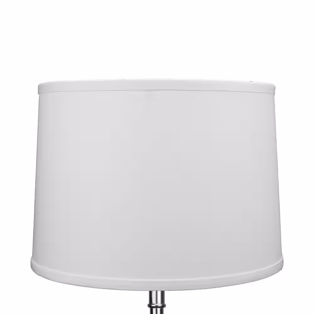 FenchelShades.com Fenchel Shades 13 in. Top Diameter x 14 in. Bottom Diameter x 10 in. Slant, Empire Lamp Shade - Linen White