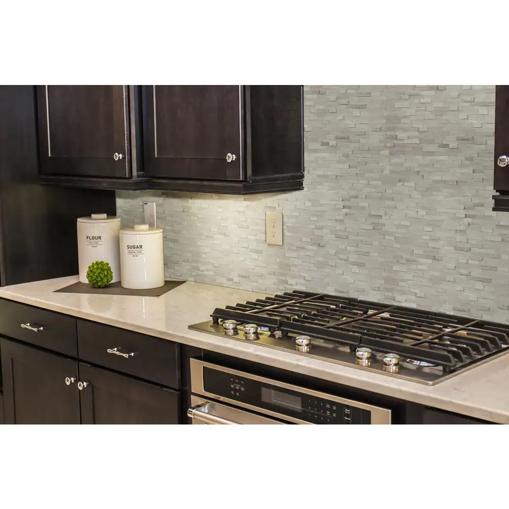 MSI La Crema Stax Peel and Stick 11 in. x 12 in. Textured Marble Stone Look Wall Mosaic Tile (1 sq. ft./Each)