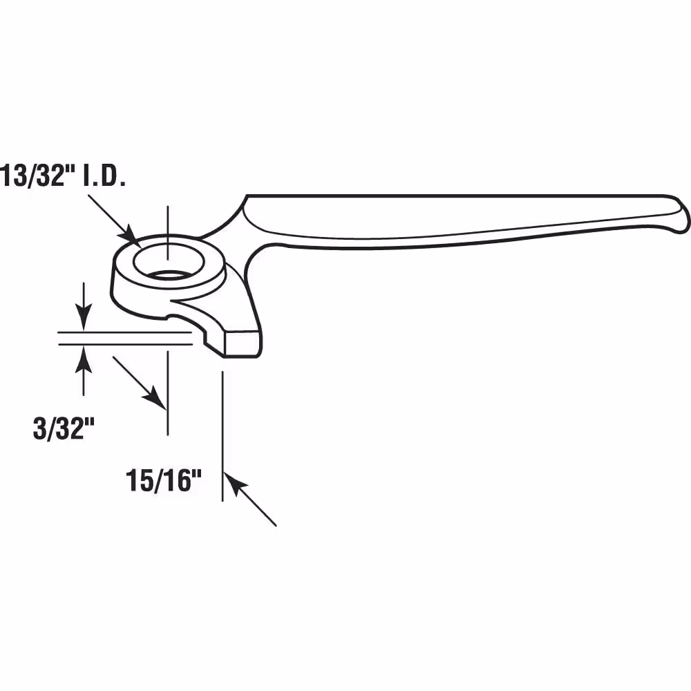 Prime-Line Casement Window Locking Handle for Fenestra, Right Hand, Heavy Bronze Casting.