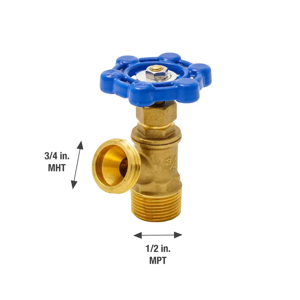 Everbilt 3/4 in. x 3/4 in. MPT x MHT Brass Boiler Drain Valve