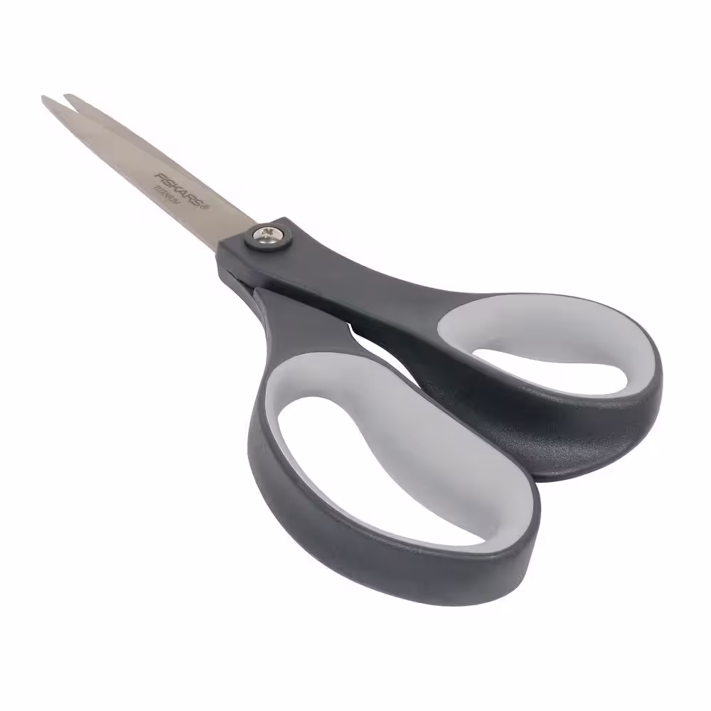 Fiskars Everyday 8 in. Non-Stick Titanium Scissors with SoftGrip