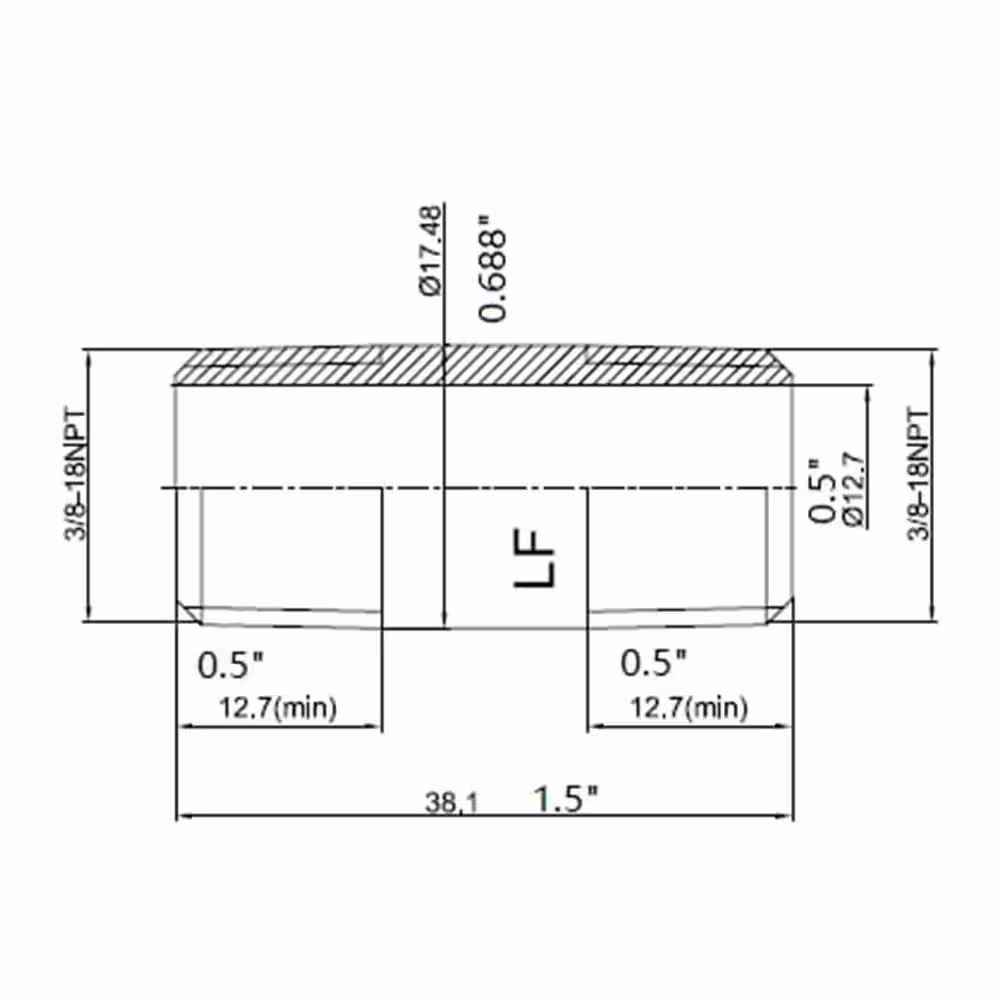 Everbilt 3/8 in. x 1-1/2 in. MIP Brass Nipple Fitting
