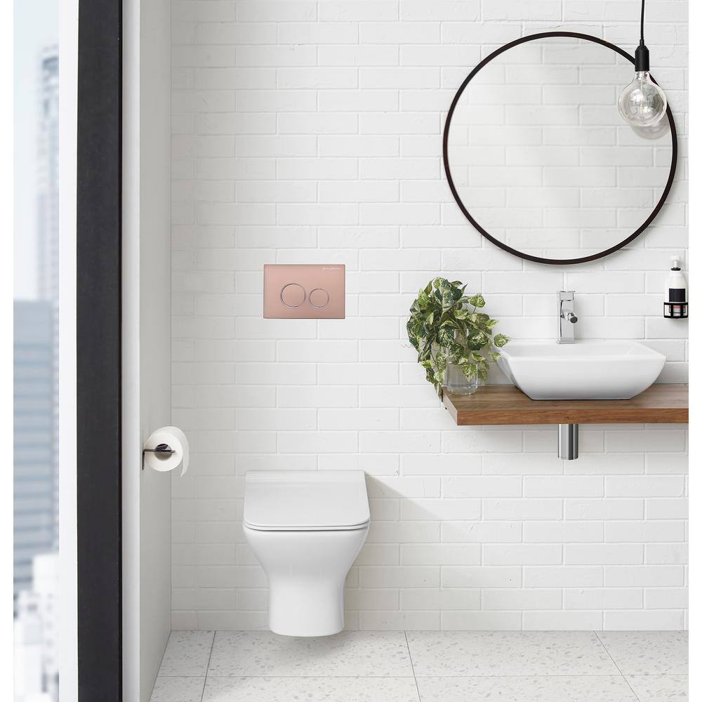 Swiss Madison Wall mount Dual Flush Actuator Plate in Rose Gold