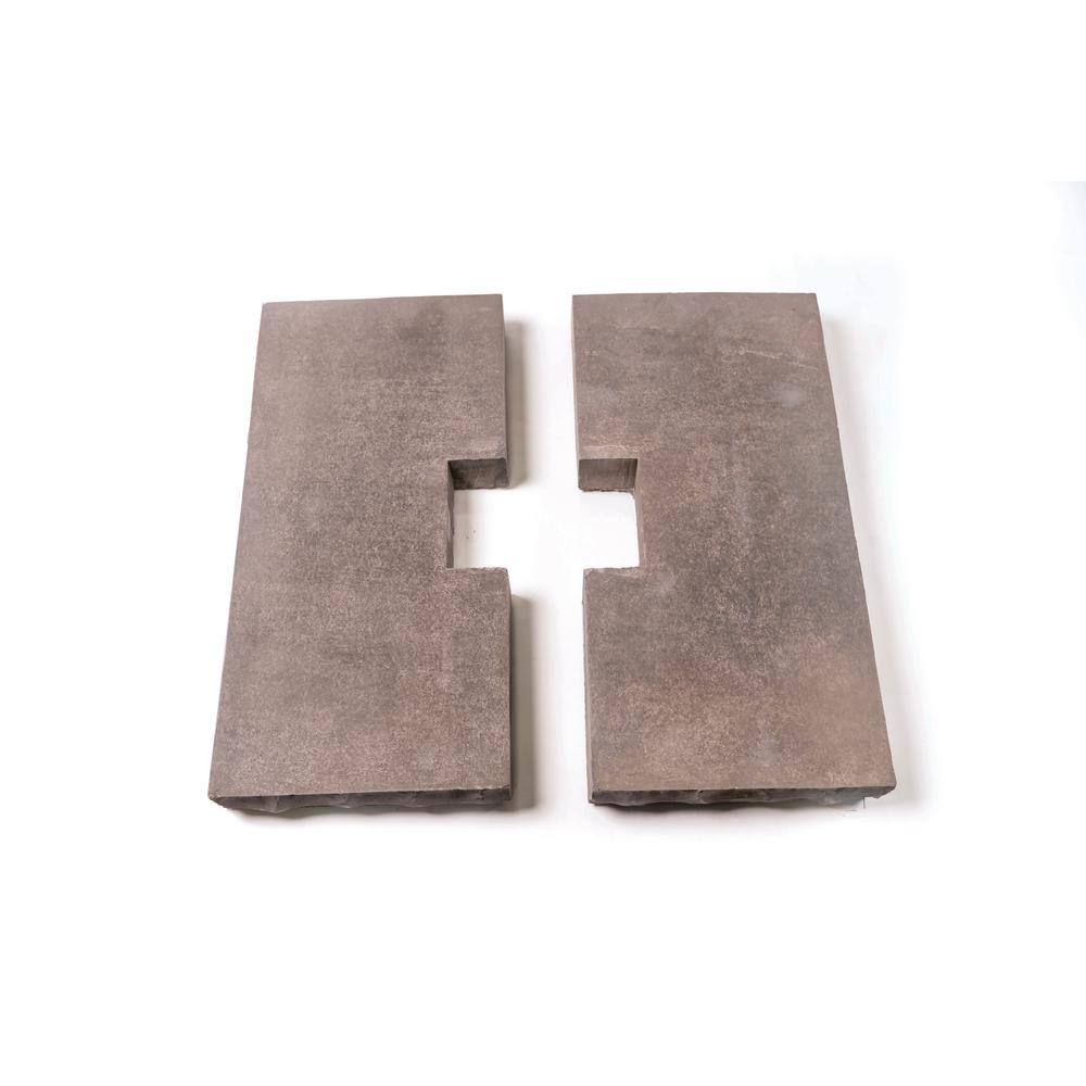 ClipStone Smoke Flat Split Column CapStone 18 in. x 18 in. for 4x4 Post