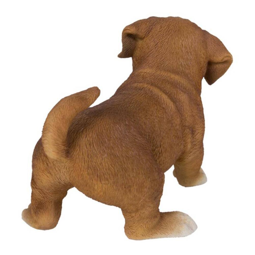 None Boxer Puppy Playing - Garden Statue