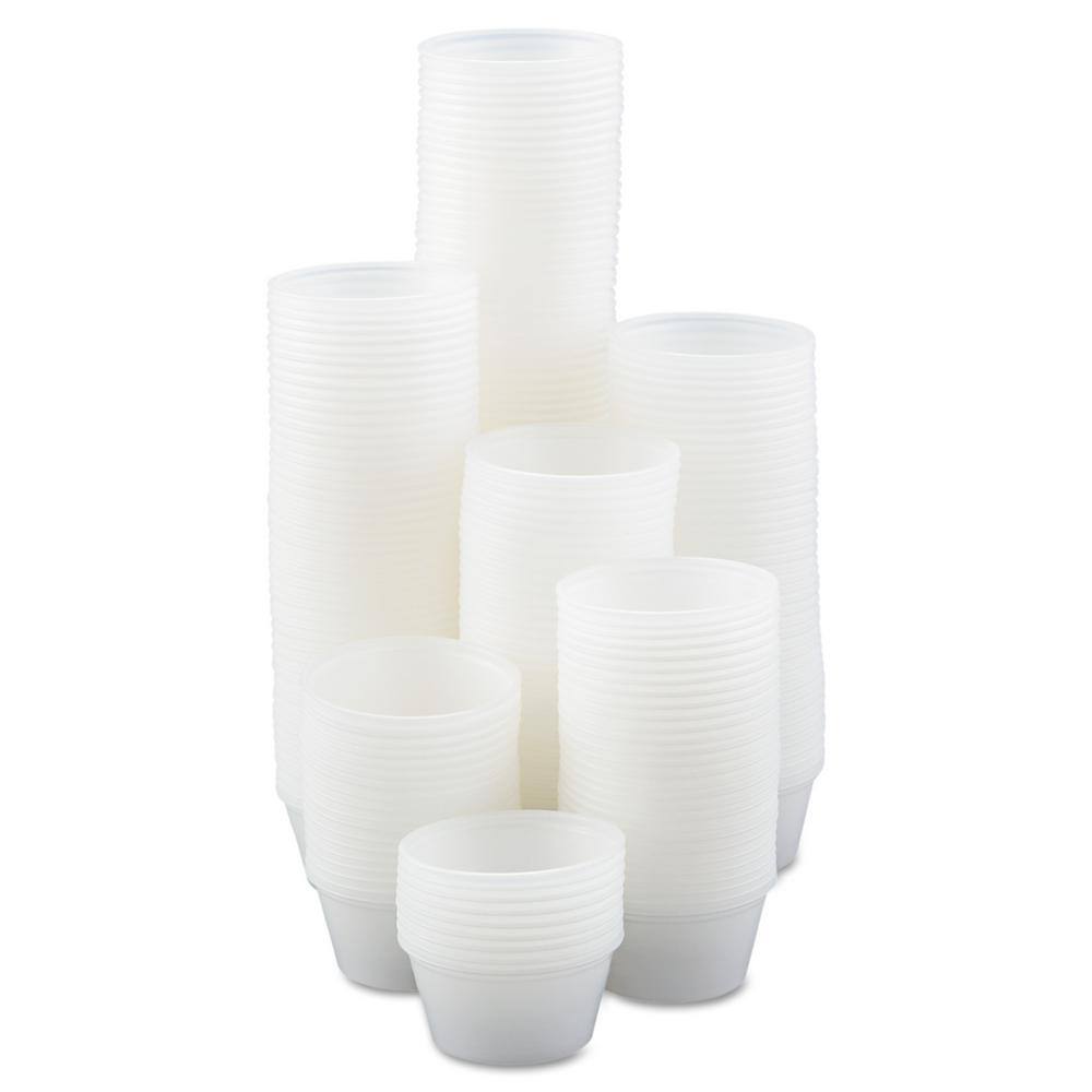 SOLO Plastic Souffle Portion Cups, 2 oz., Translucent, 2500 Per Case