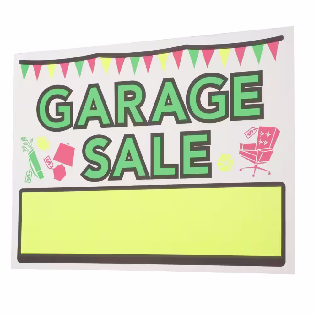 Everbilt 10 in. x 14 in. Vinyl Garage Sale Sign