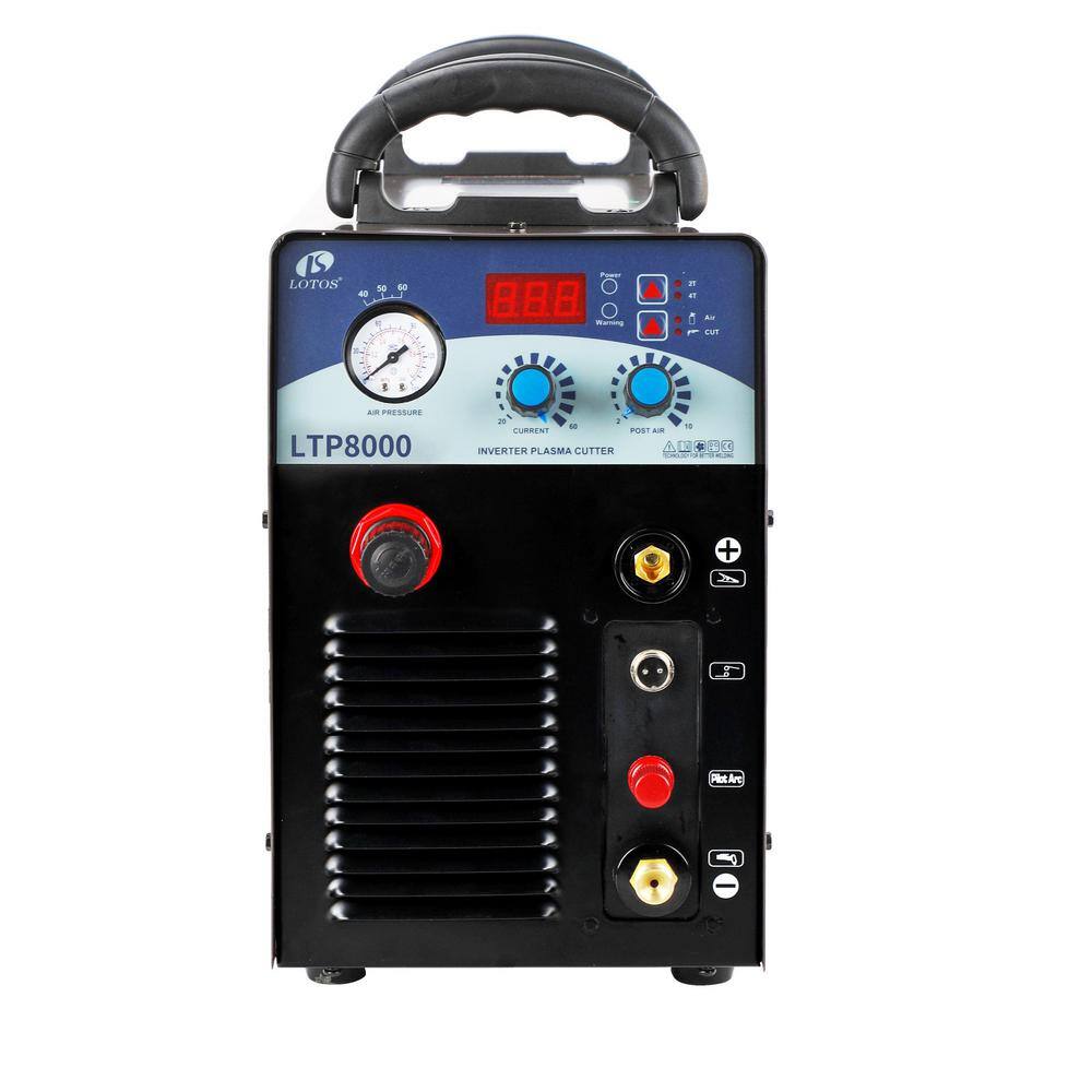 Lotos 80 Amp Non-Touch Pilot Arc IGBT Inverter Plasma Cutter for Metal, 220V, 1 inch Clean Cut