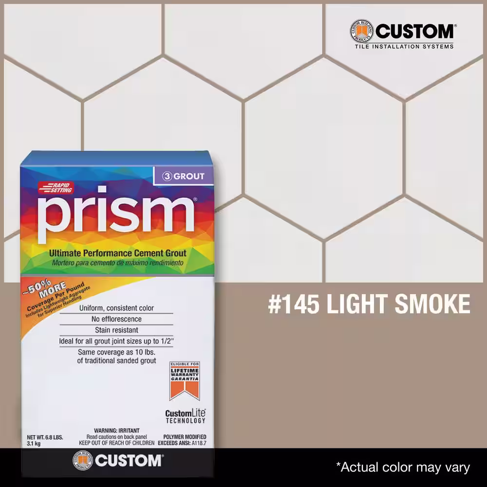 Custom Building Products Prism #145 Light Smoke 17 lb. Ultimate Performance Grout