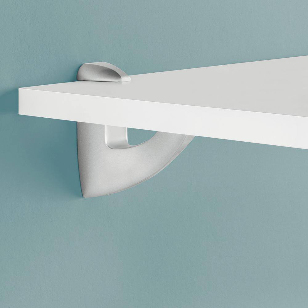 Dolle SCOOP Maxi 0.2 in.-1.6 in. Silver Adjustable Shelf Bracket (2-Pack)