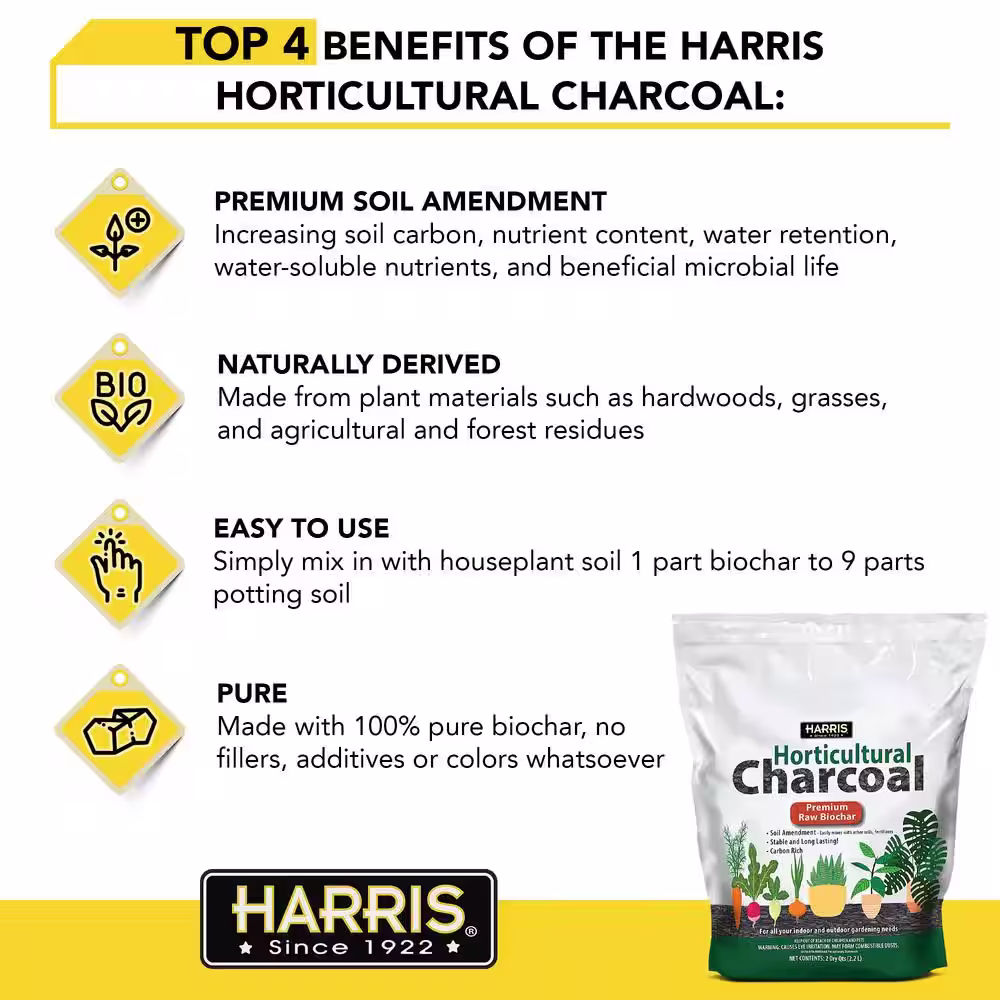 Harris 2 qt. Premium Horticultural Raw Biochar Charcoal