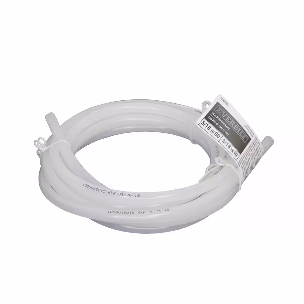 Everbilt 5/16 in. O.D. x 3/16 in. I.D. x 10 ft. Pre-Cut Polyethylene Hose