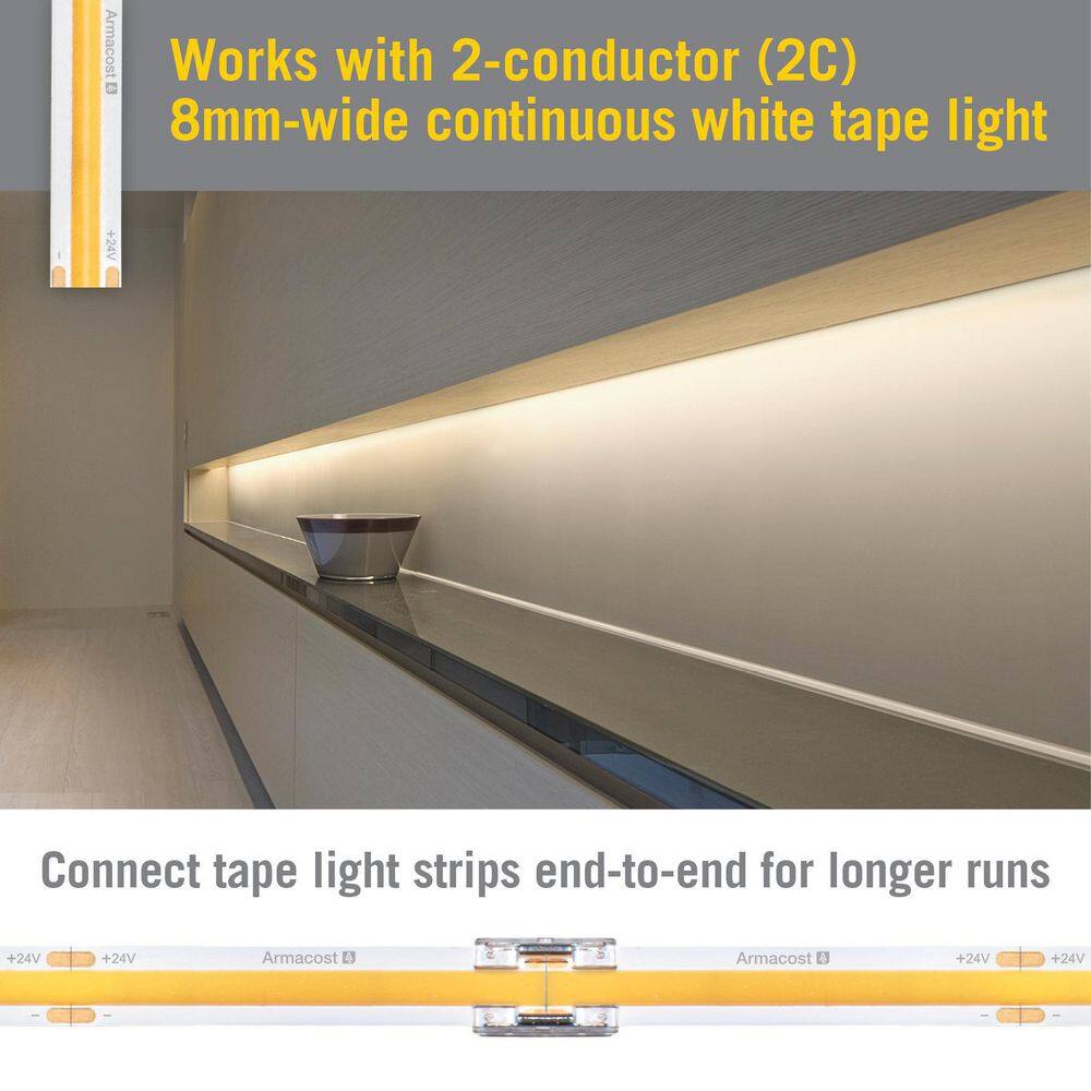 Armacost Lighting COB LED Tape Light Splice Connector Cord (5-Pack)