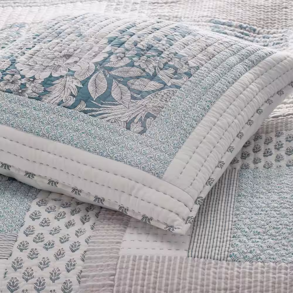The Company Store Vintage Floral Patchwork Cotton Sham