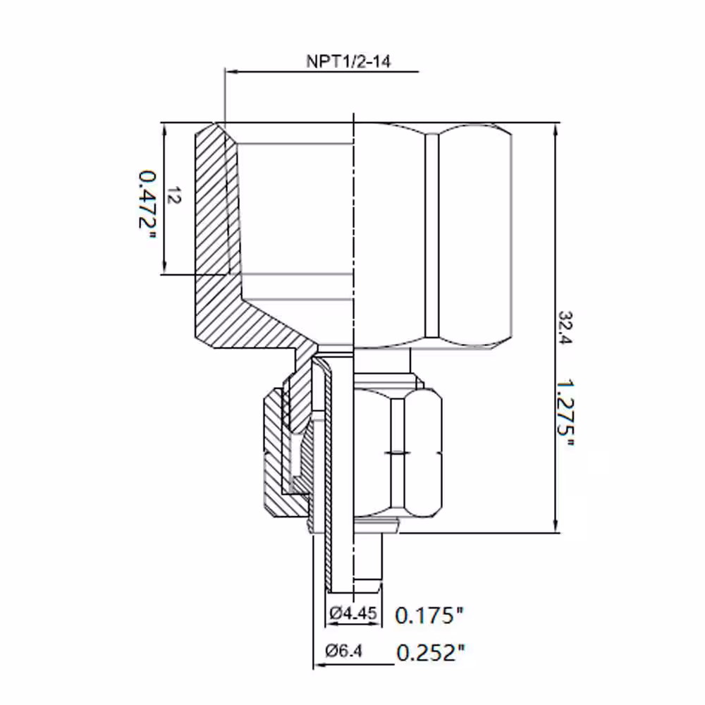 Everbilt 1/4 in. OD Compression x 1/2 in. FIP Brass Adapter Fitting