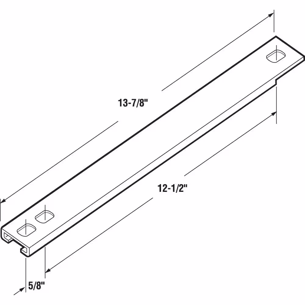 Prime-Line 12-1/2 in., Aluminum, Casement Track