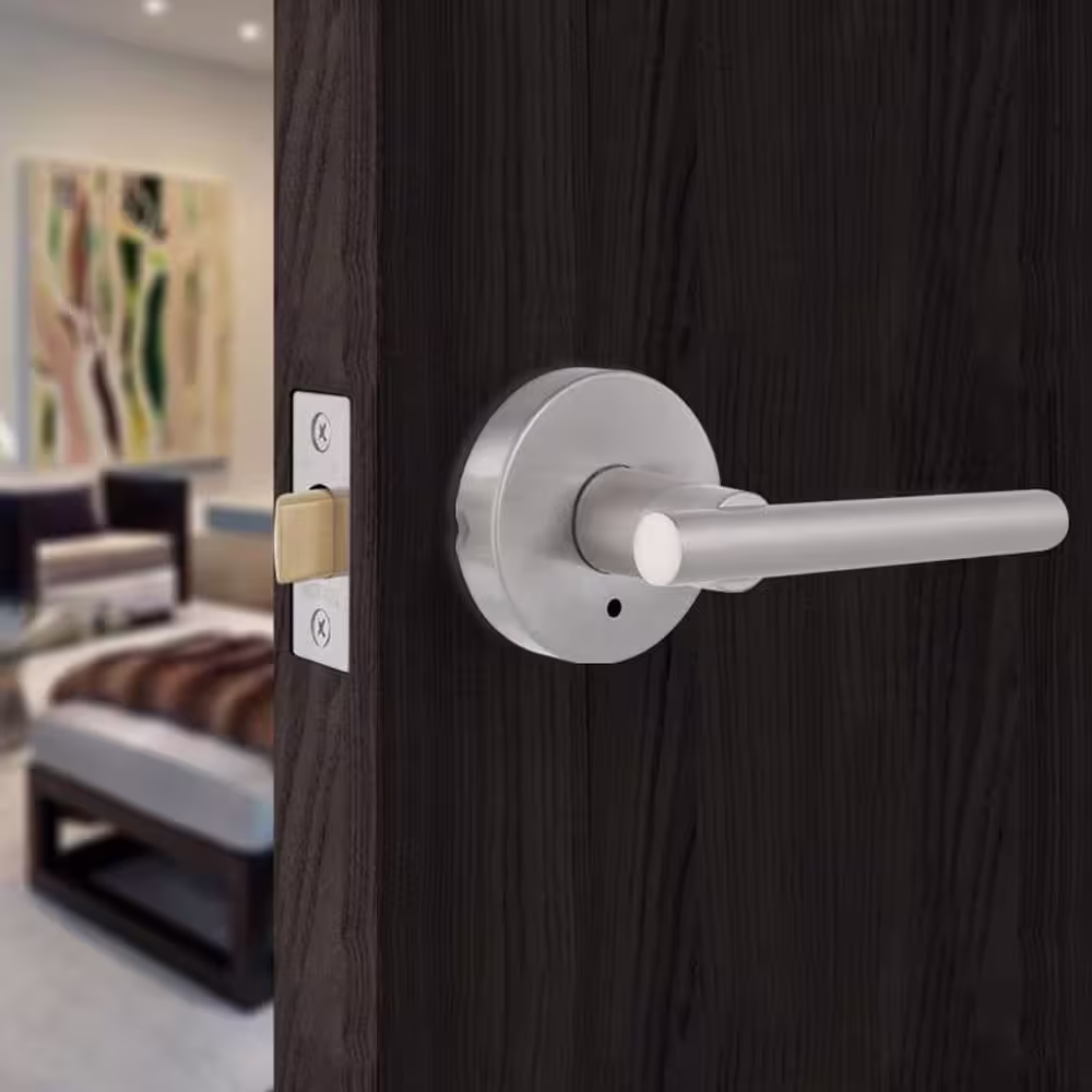 TOLEDO Italica Satin Nickel Privacy Bed/Bath Door Handle Set