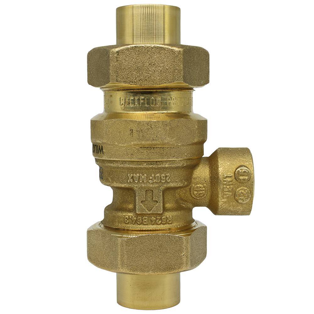 Wilkins 3/4 in. 760 Bronze Dual Check Valve Backflow Preventer with Atmospheric Vent, Copper Sweat Connections