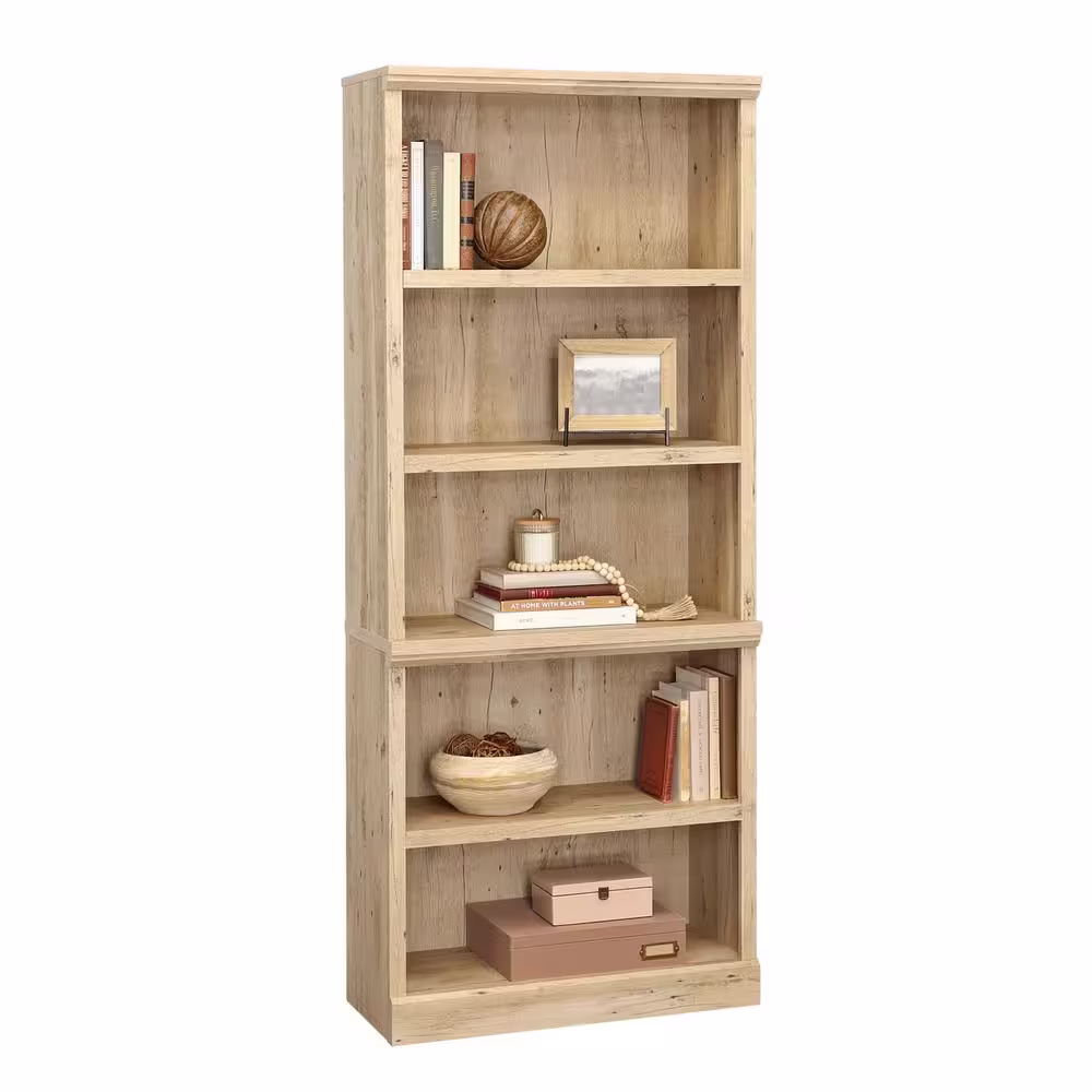 SAUDER Aspen Post 29.291 in. Wide Prime Oak 5-Shelf Standard Bookcase