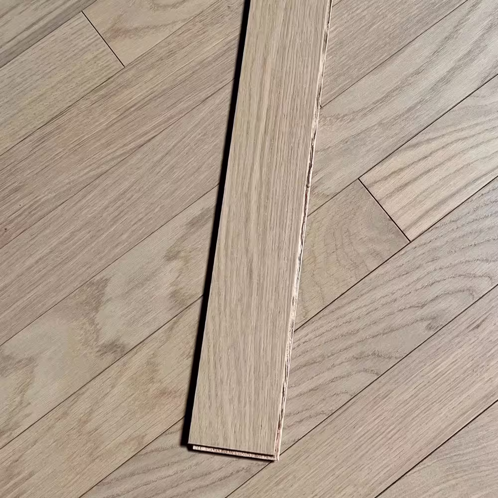 Dekorman White Sands Oak 3/8 in. T x 3 in. W Wire Brushed Engineered Hardwood Flooring (35.34 sq. ft./case)