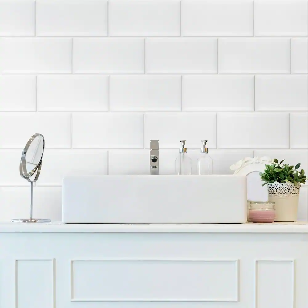 Merola Tile Santorini Biselado Blanco 4 in. x 7-7/8 in. Ceramic Wall Tile (11.0 sq. ft./Case)