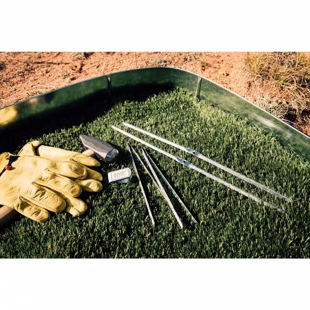 None 20-Gauge 48 in. x 4 in. Galvanized Steel Landscape Edging Kit (20 ft. Kit)