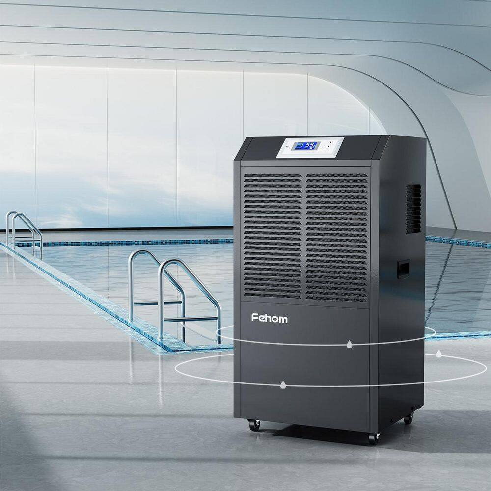 Fehom 232-Pints Industrial Commercial Bucketless Dehumidifier For Large Basements and Workplaces Up To 8,000 Sq.Ft
