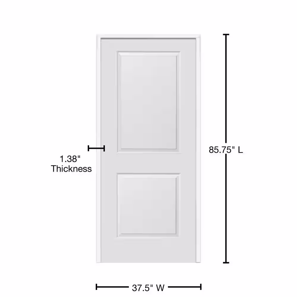 MMI Door 36 in. x 84 in. Smooth Carrara Right-Hand Solid Core Primed Molded Composite Single Prehung Interior Door