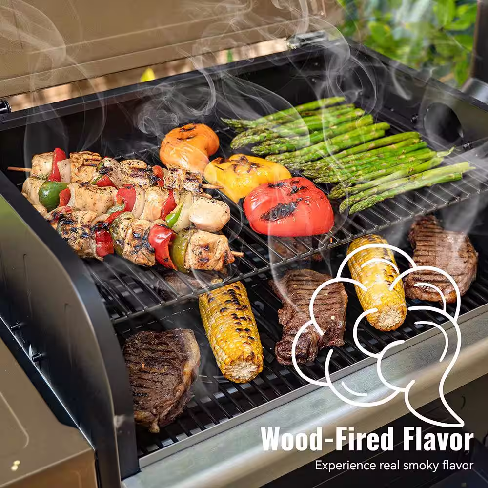 Z GRILLS 573 sq. in. Wood Pellet Grill and Smoker PID, Bronze