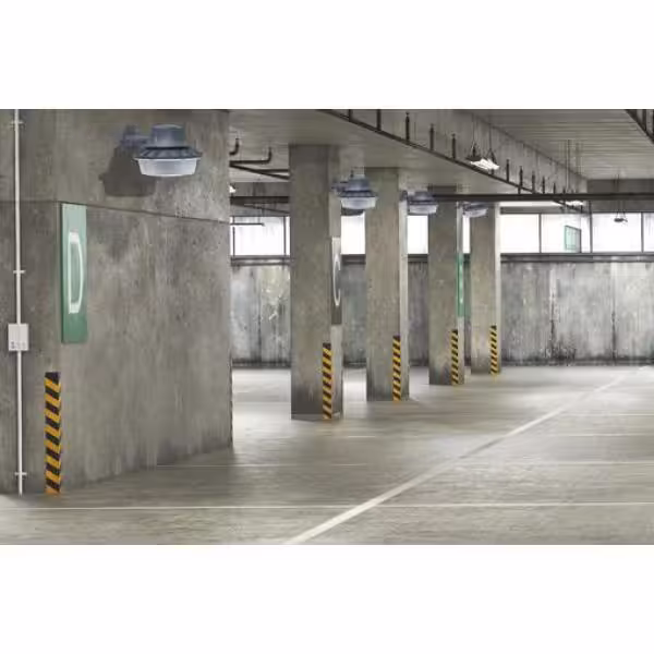 Commercial Electric 350-Watt Equivalent Gray Integrated LED Outdoor Area Light Wall/Pole Mountable with Dusk to Dawn Control