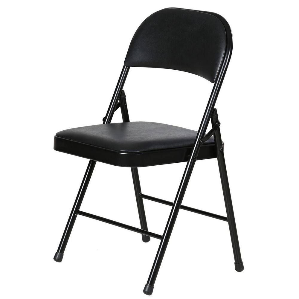 Plastic Development Group Indoor Metal Padded Folding Party Chair 4-Pack of Folding Chairs