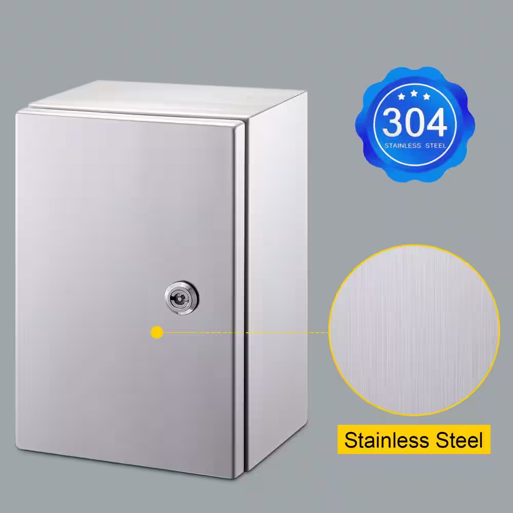 VEVOR 576 cu. in. Electrical Enclosure Box 12 x 8 x 6 in. NENA 4X IP66 Wall Mount Junction Box Stainless Steel Screw Cover