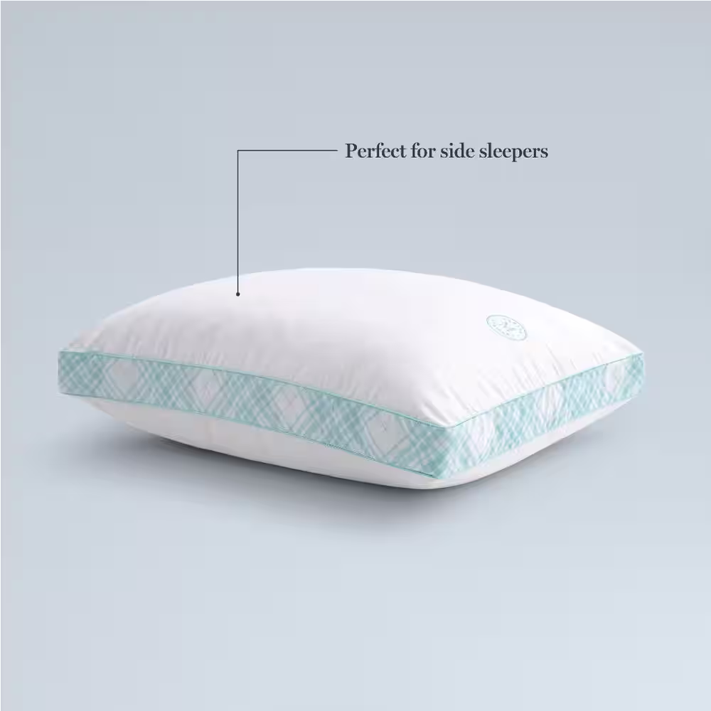 None Martha Stewart Classic Collection Side Sleeper Gusseted Bed Pillows, Standard/Queen Size, 2-Pack