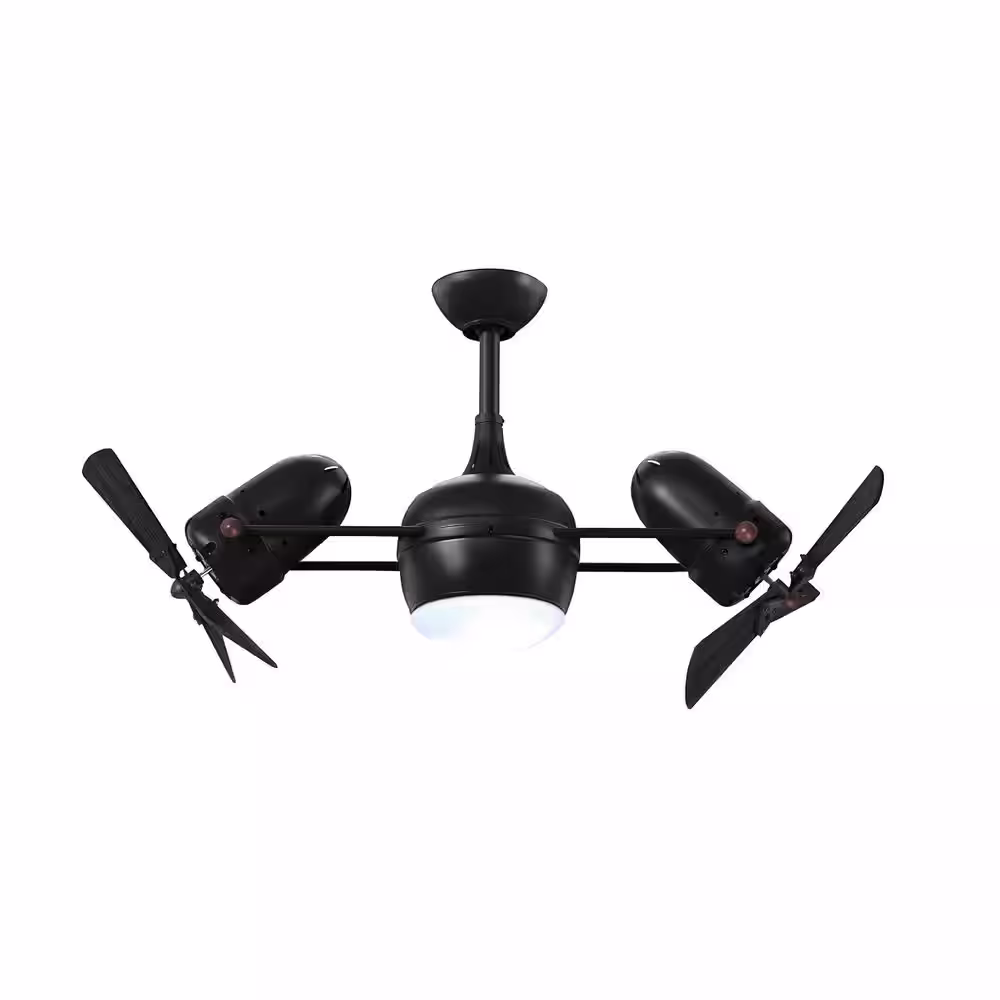 Matthews Fan Company Dagny LK 38 in. Integrated LED Matte Black Ceiling Fan with Light Kit