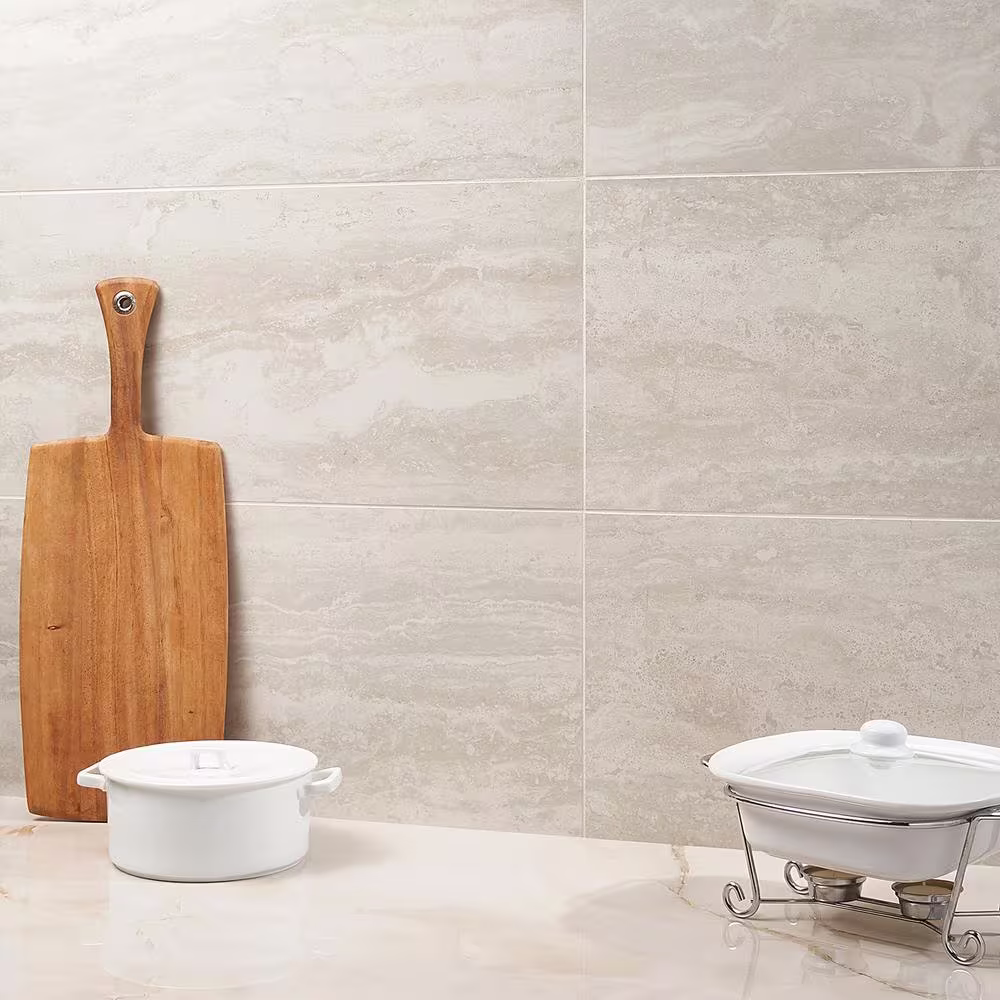 Ivy Hill Tile Essential Travertine Cream 11.71 in. x 23.50 in. Porcelain Floor and Wall Tile (11.62 sq. ft./Case)