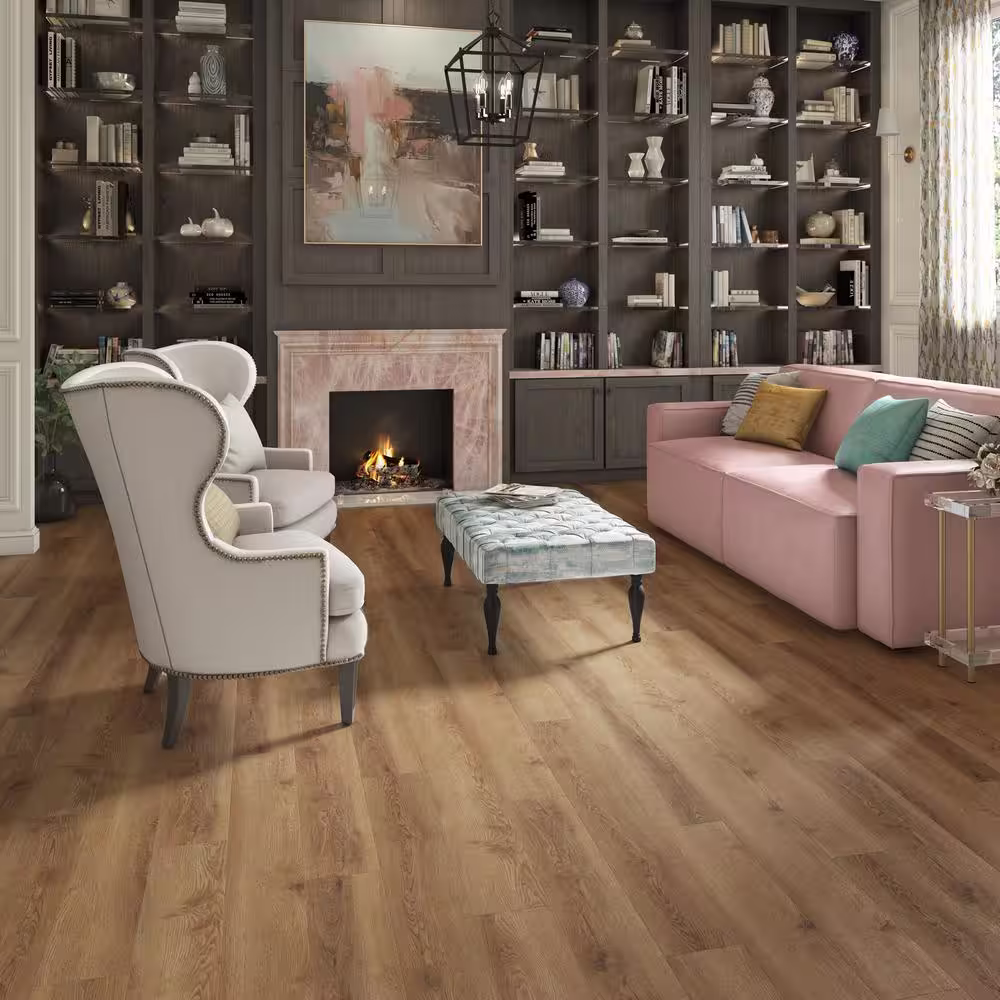 DuraDecor Classy Chic Midtown Tan 12 MIL x 5.8 in. W x 48 in. L Click Lock Waterproof Luxury Vinyl Plank Flooring (22.9 sqft/case)