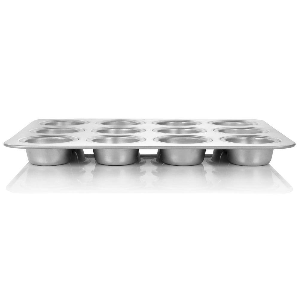 Oster Baker's Glee 12-Cup Aluminum Muffin Pan in Silver