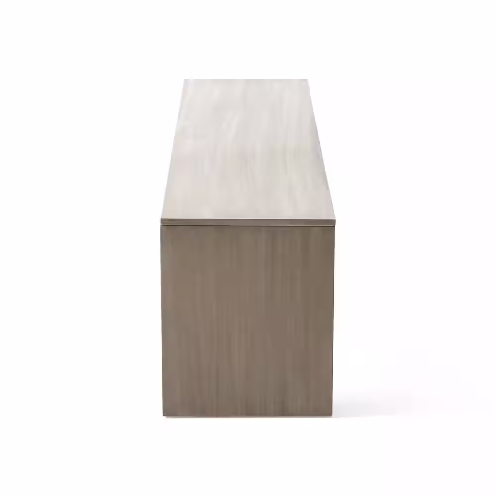 Noble House Pannell Light Gray Solid Wood Bench