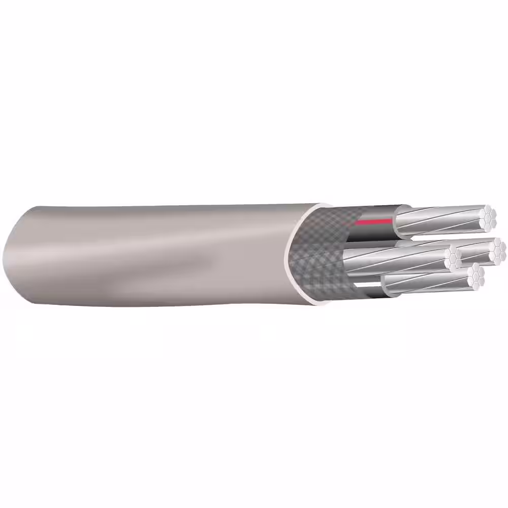 Southwire 500 ft. 2-2-2-4 Gray Stranded AL SER Cable