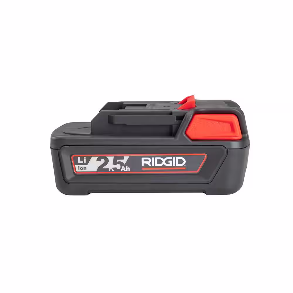 RIDGID 18V 2.5Ah Advanced Lithium Batteries + Charger Designed for ProPress Press Tools & SeeSnake Digital Monitors 2-Pack