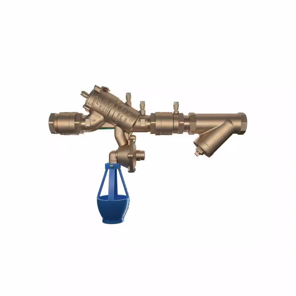 Wilkins 2 in. 975XL3 Reduced Pressure Principle Backflow Preventer with Model SXL Lead-Free Wye Type Strainer and Air Gap