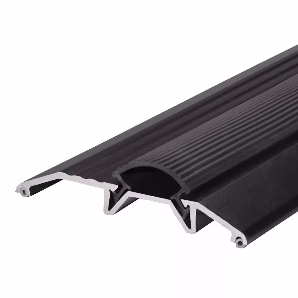 M-D Building Products 3-3/4 in. x 3/4 in. x 36 in. Brown Aluminum and Vinyl Heavy-Duty Low-Profile Threshold
