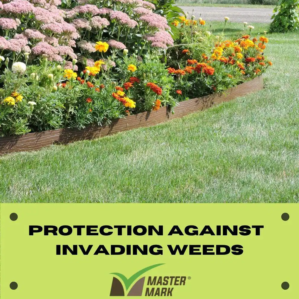 Master Mark Terrace Board 5 in. x 40 ft. Brown Landscape Lawn Edging with Stakes