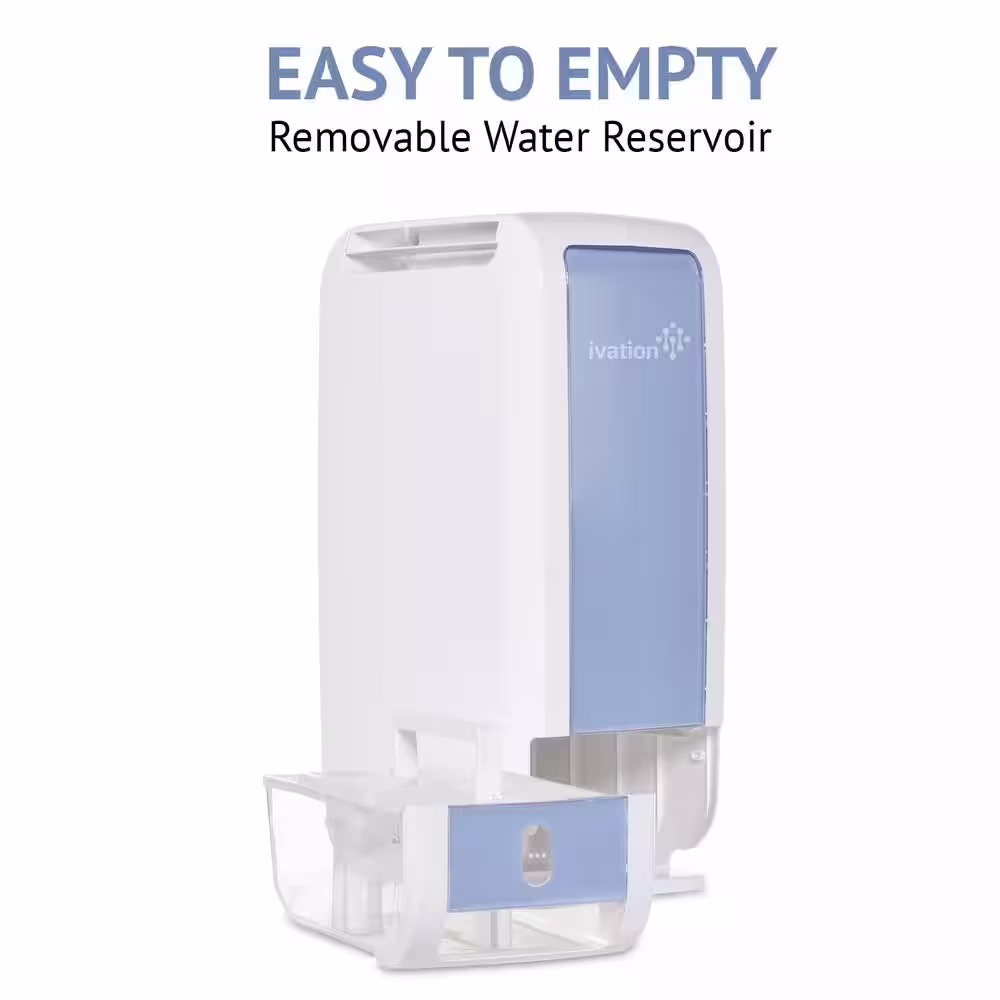 Ivation 13 Pint Small-Area Desiccant Dehumidifier with Continuous Drain Hose