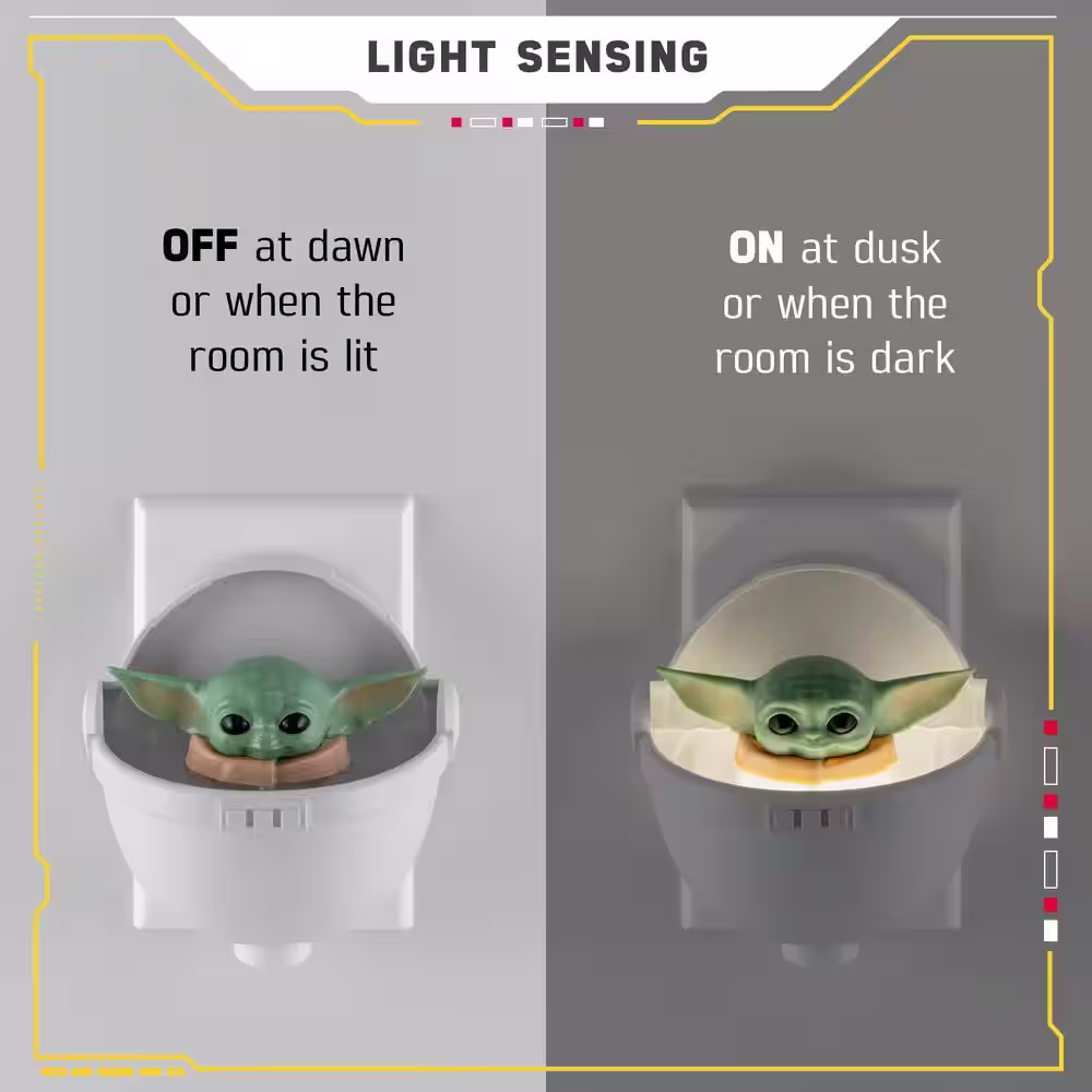 None 0.5-Watt Star Wars LED Night Light, Light Sensing, Star Wars The Child