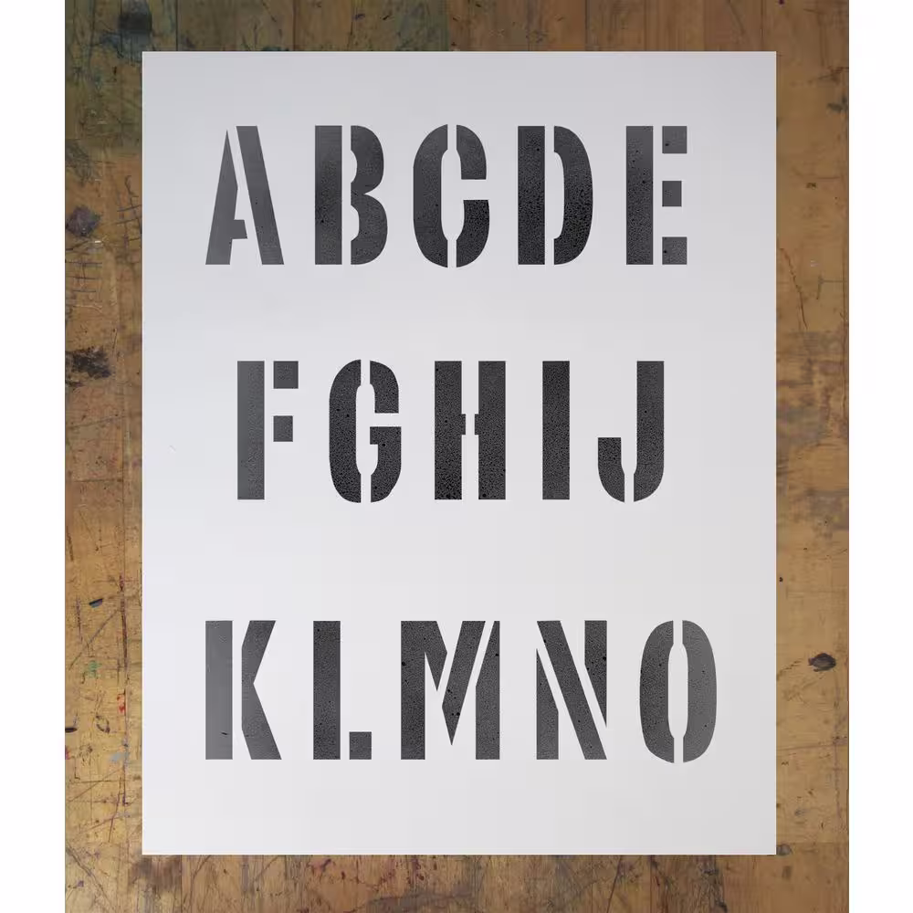 Stencil1 1 in. Industrial Font Stencil