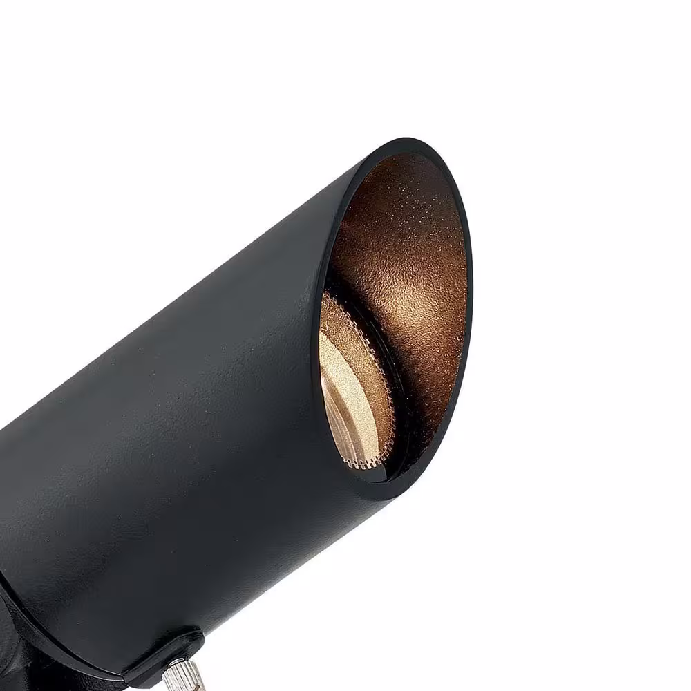 HINKLEY 3-Watt 2700K Accent Spot 260 Lumens Satin Black Hardwired Integrated LED Outdoor Normal Shroud Spotlight with LumaCORE